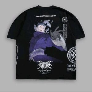 OBITO UCHIHA "SIDE BY SIDE" SERIES PREMIUM TEE IN BLACK SIZE LARGE DARC SPORT
